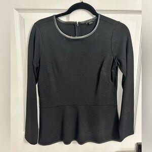 Ann Taylor Black Peplum Blouse